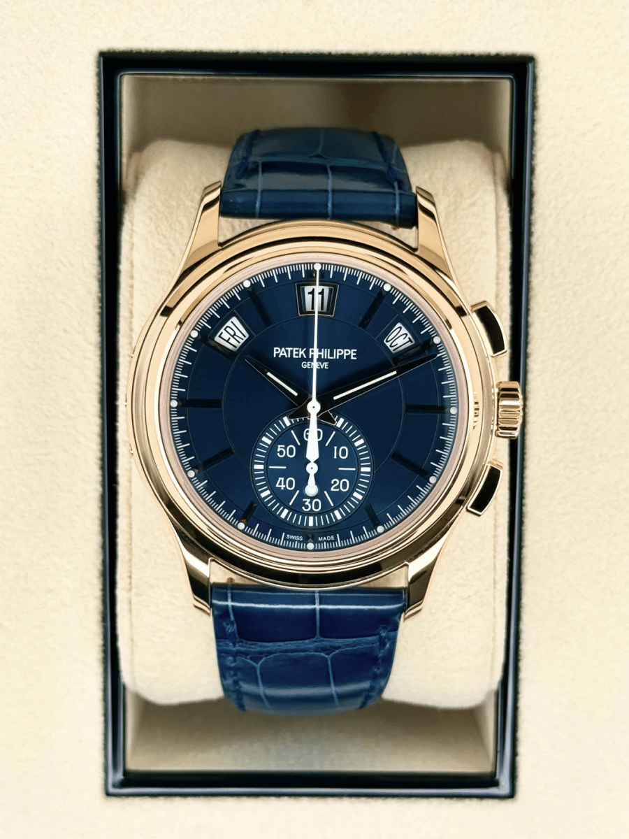 NEW 2025 Patek Philippe 5905R Flyback Chronograph Annual Calendar Blue Dial