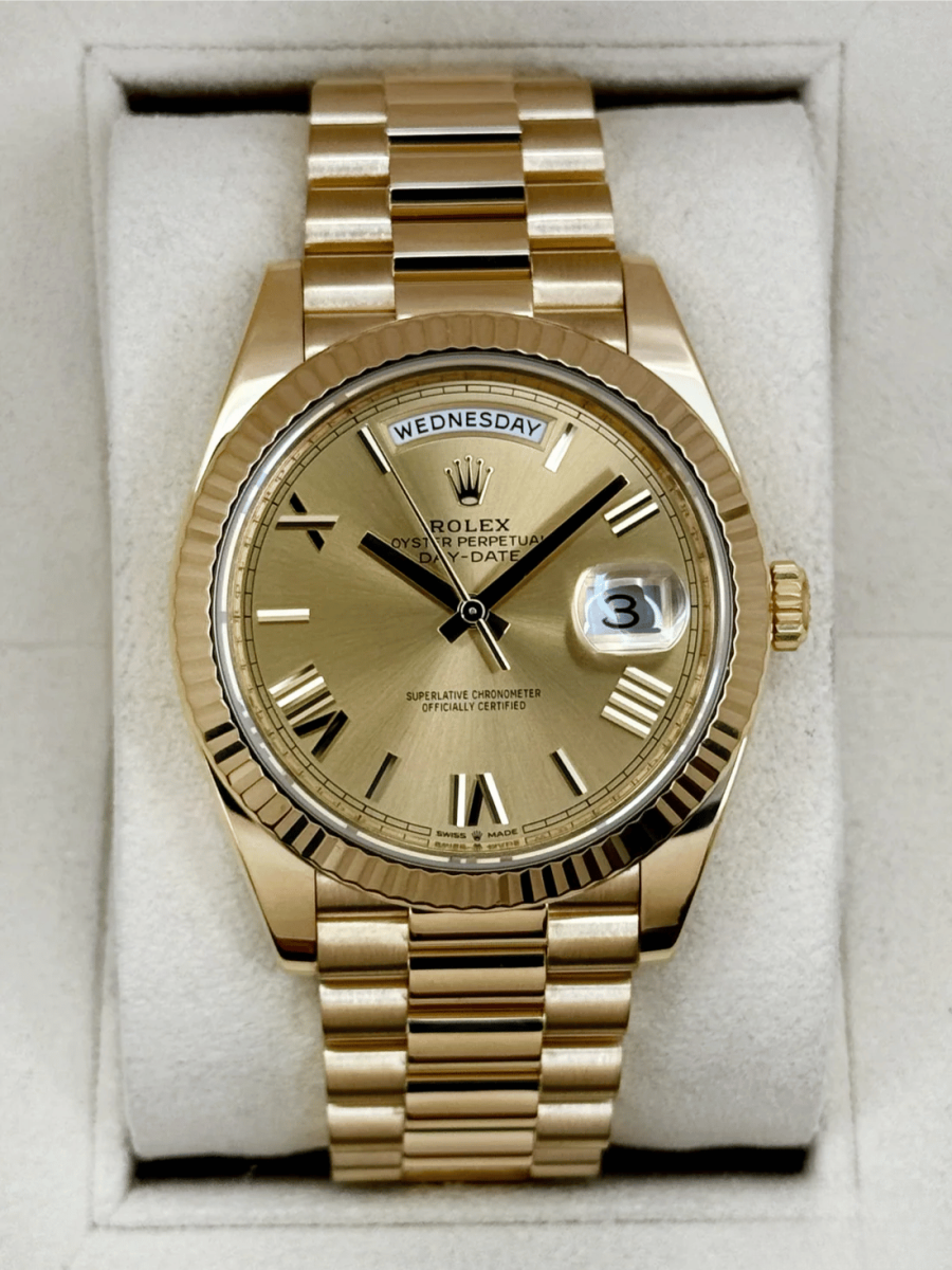 2019 Rolex Day-Date 40mm 228238 Presidential Champagne Dial