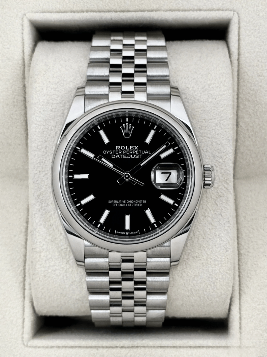 2024 Rolex Datejust 36mm 126200 Stainless Steel Jubilee Black Dial