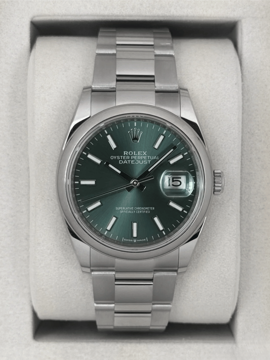 NEW 2025 Rolex Datejust 36mm 126200 Oyster Mint Green Dial