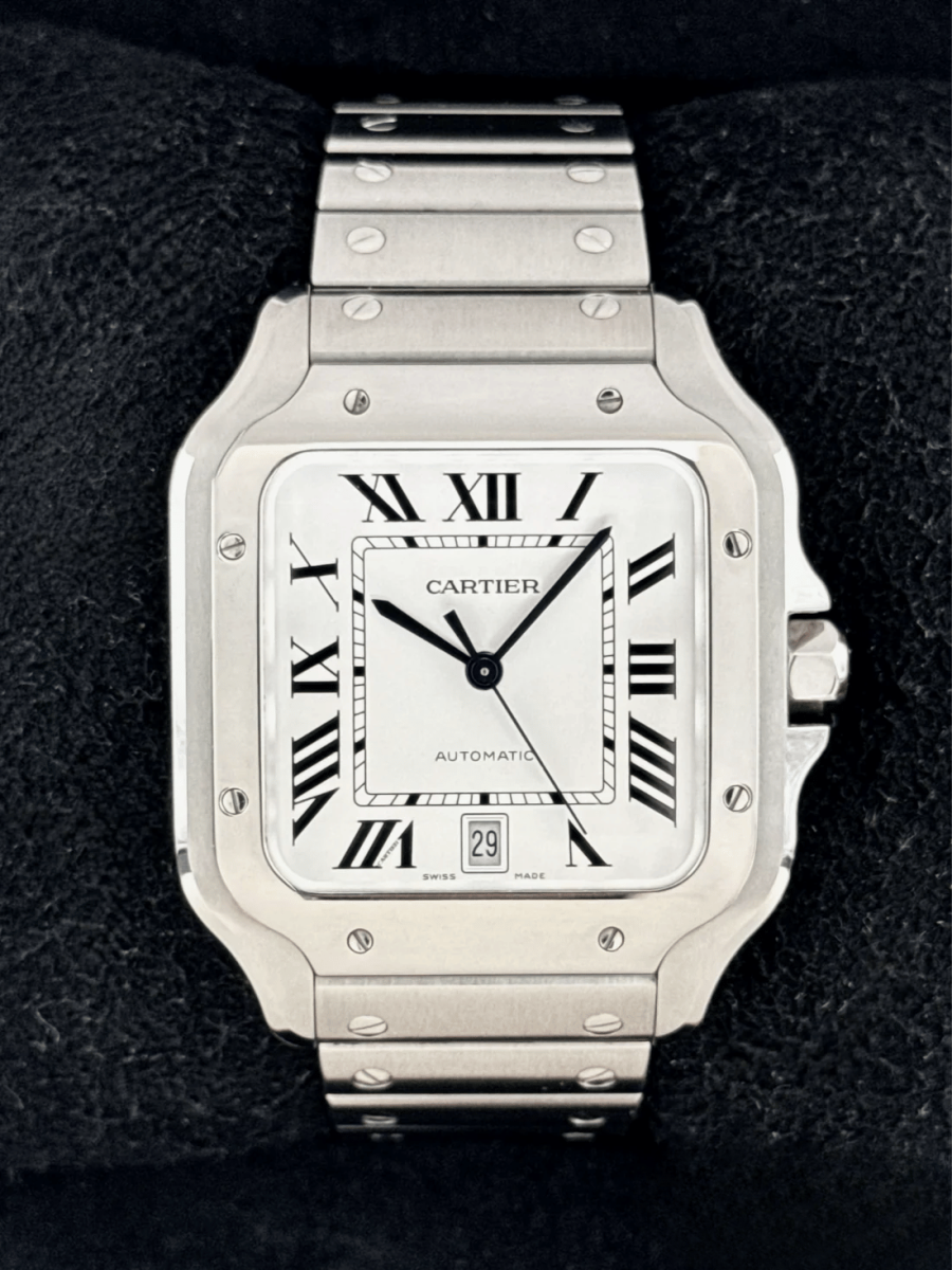 2022 Santos De Cartier 39.8mm WSSA0018 Stainless Steel White Dial