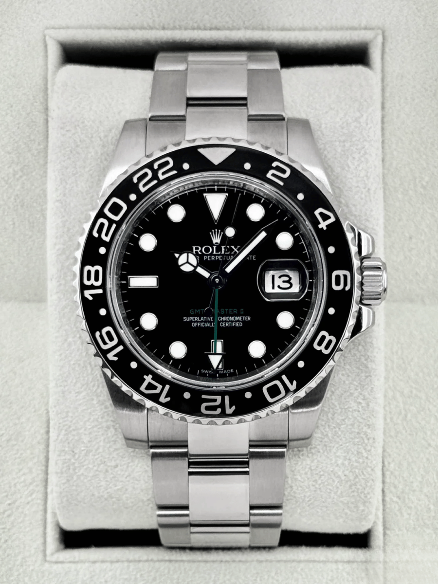 2008 Rolex GMT-Master II 40mm 116710LN Stainless Steel Black Dial