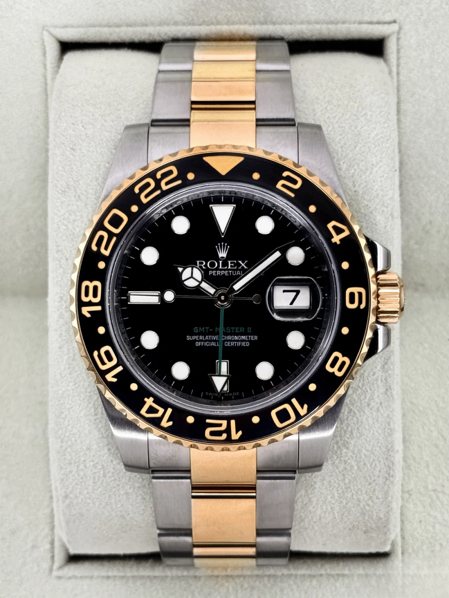 2012 Rolex GMT-Master II 40mm 116713LN Two-Tone Black Dial