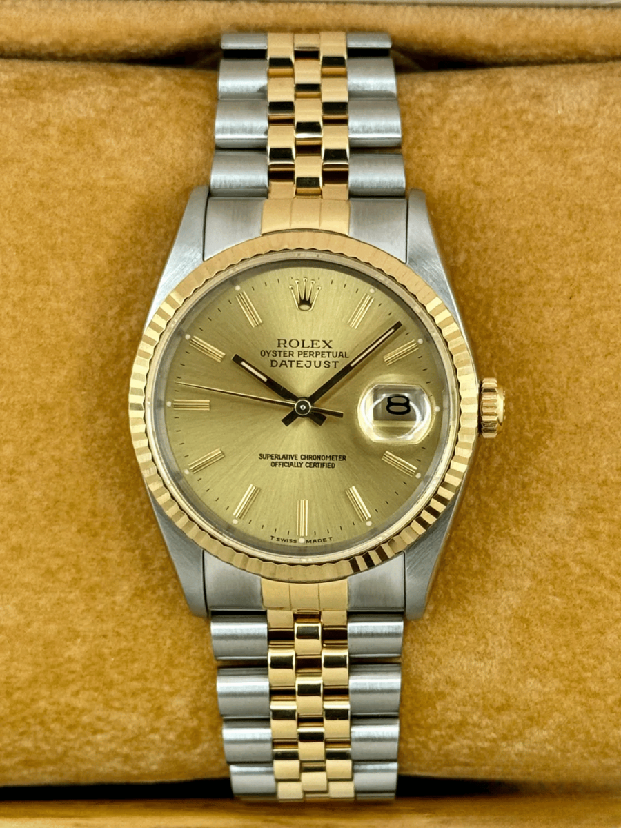 1991 Rolex Datejust 36mm 16233 Two-Tone Jubilee Champagne Dial