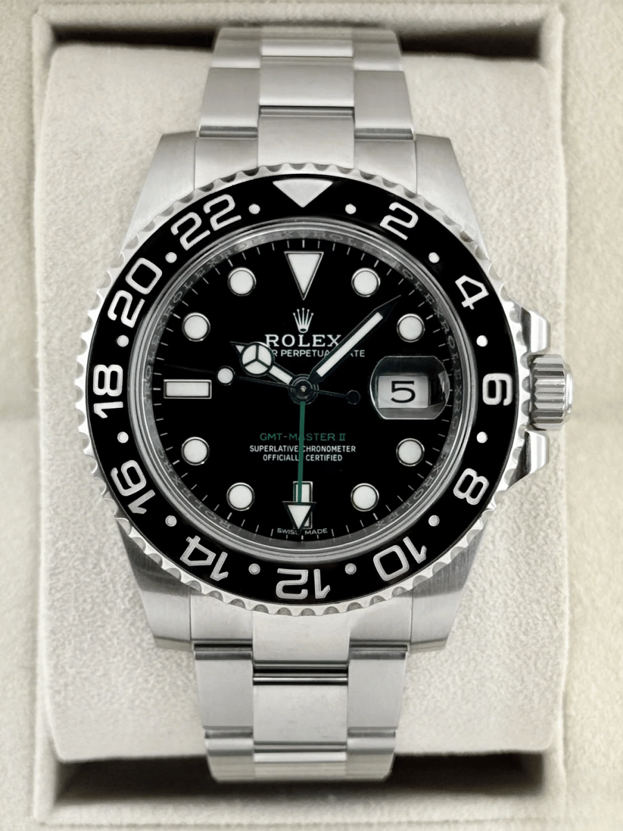 2018 Rolex GMT-Master II 40mm 116710LN Stainless Steel Black Dial