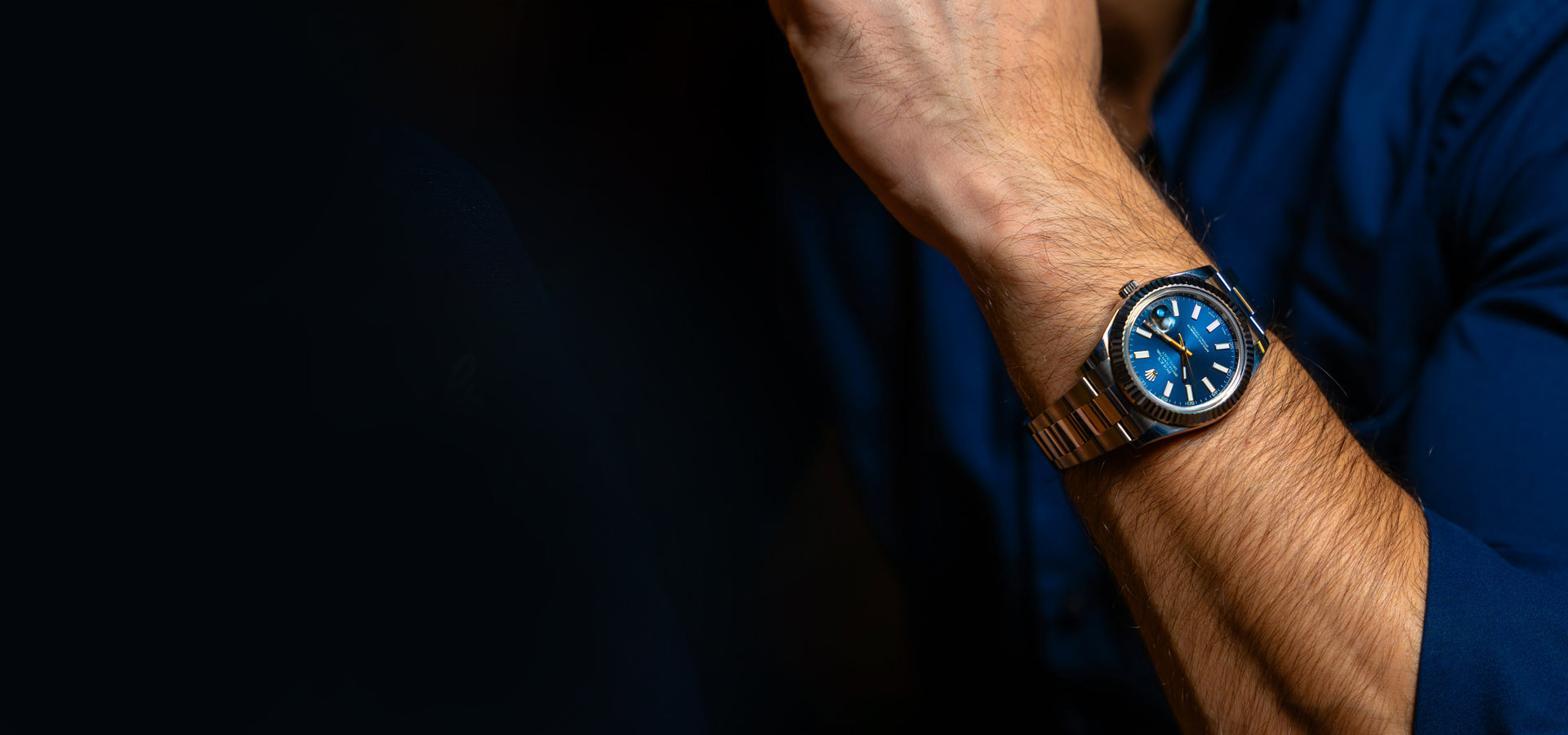 Pre-owned luxury watches: a Rolex on display at The Dial Society