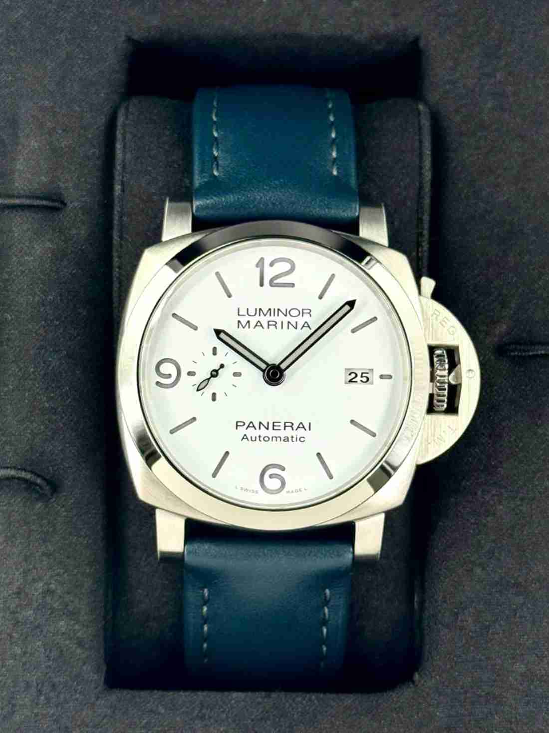 2021 Panerai Luminor Marina 44mm PAM01314 Stainless Steel White Dial