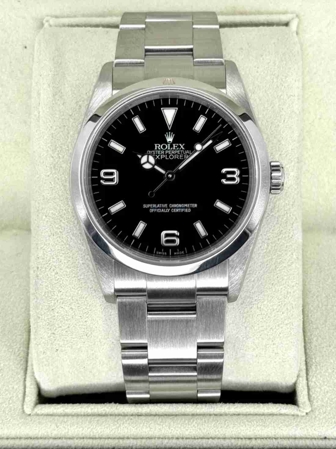 2007 Rolex Explorer 36mm 114270 Stainless Steel Black Dial