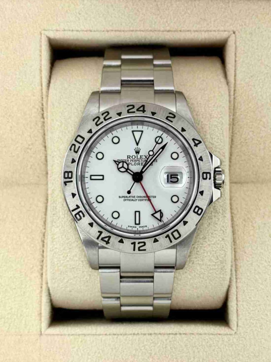 2006 Rolex Explorer II 40mm 16570 Stainless Steel Polar White Dial