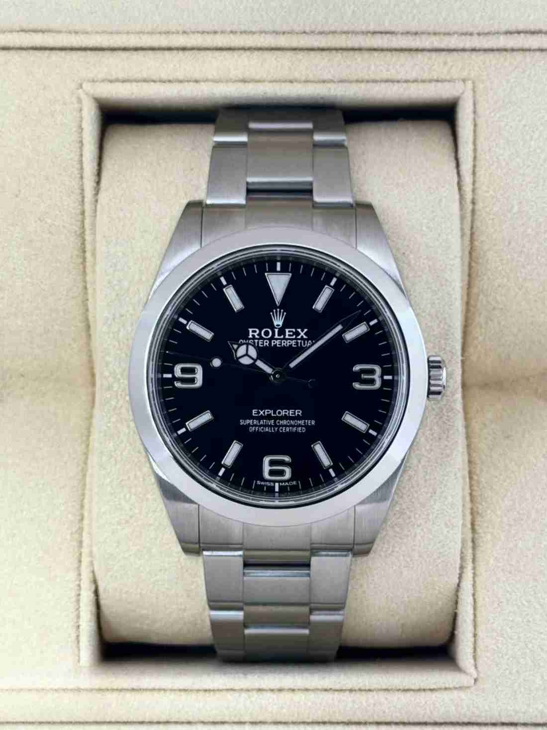 2020 Rolex Explorer 39mm 214270 Stainless Steel Black Dial