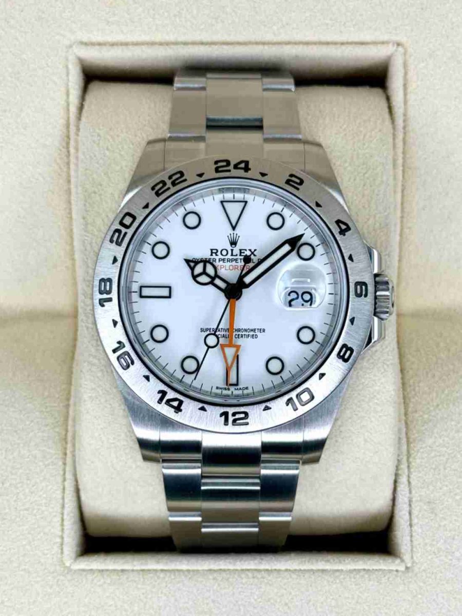 2017 Rolex Explorer II 42mm 216570 Polar White Dial