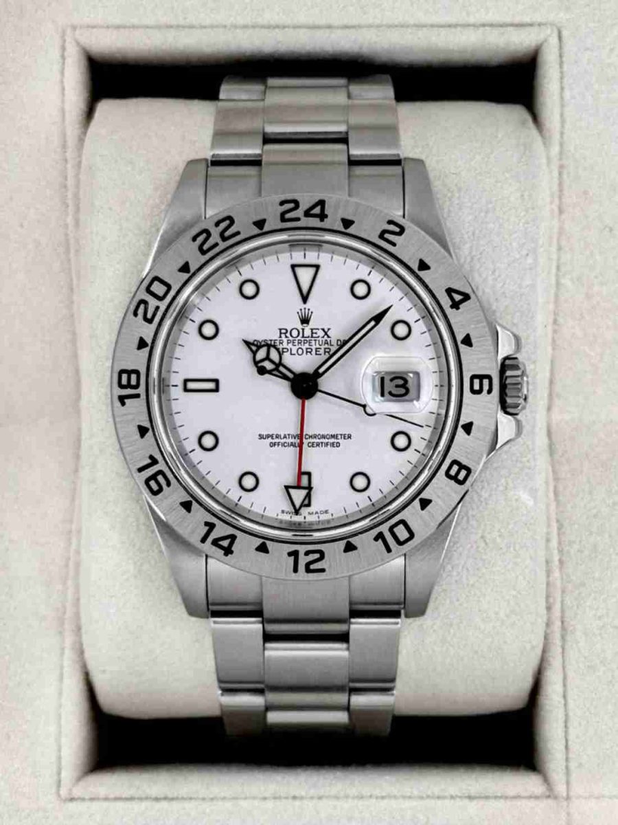 2006 Rolex Explorer II 40mm 16570 Stainless Steel Polar White Dial (CPO)