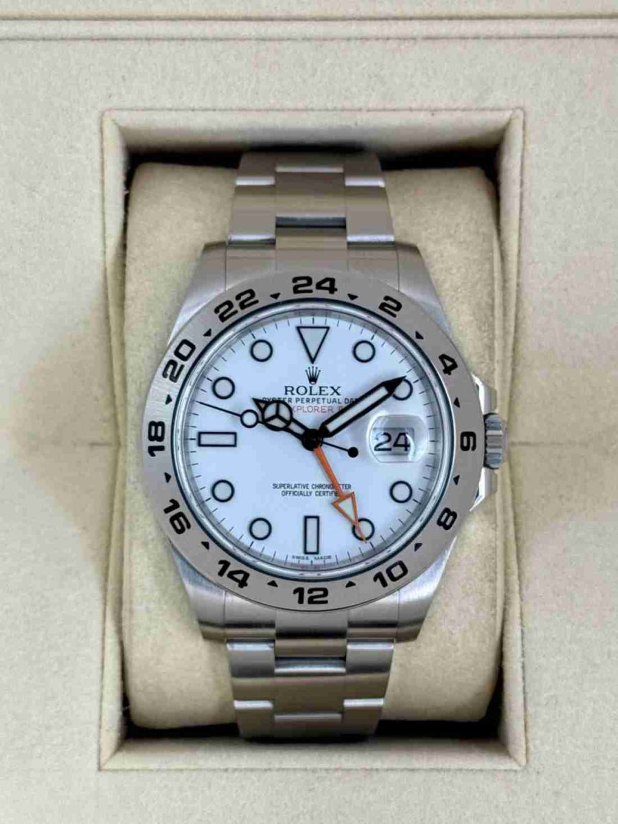 2016 Rolex Explorer II 42mm 216570 Polar White Dial