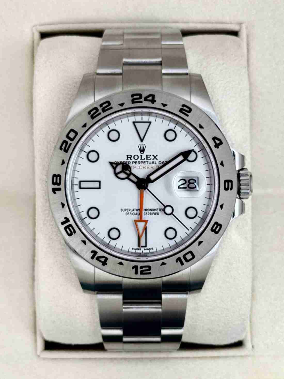 NEW OLD STOCK 2020 Rolex Explorer II 42mm 216570 Polar White Dial (STICKERED)