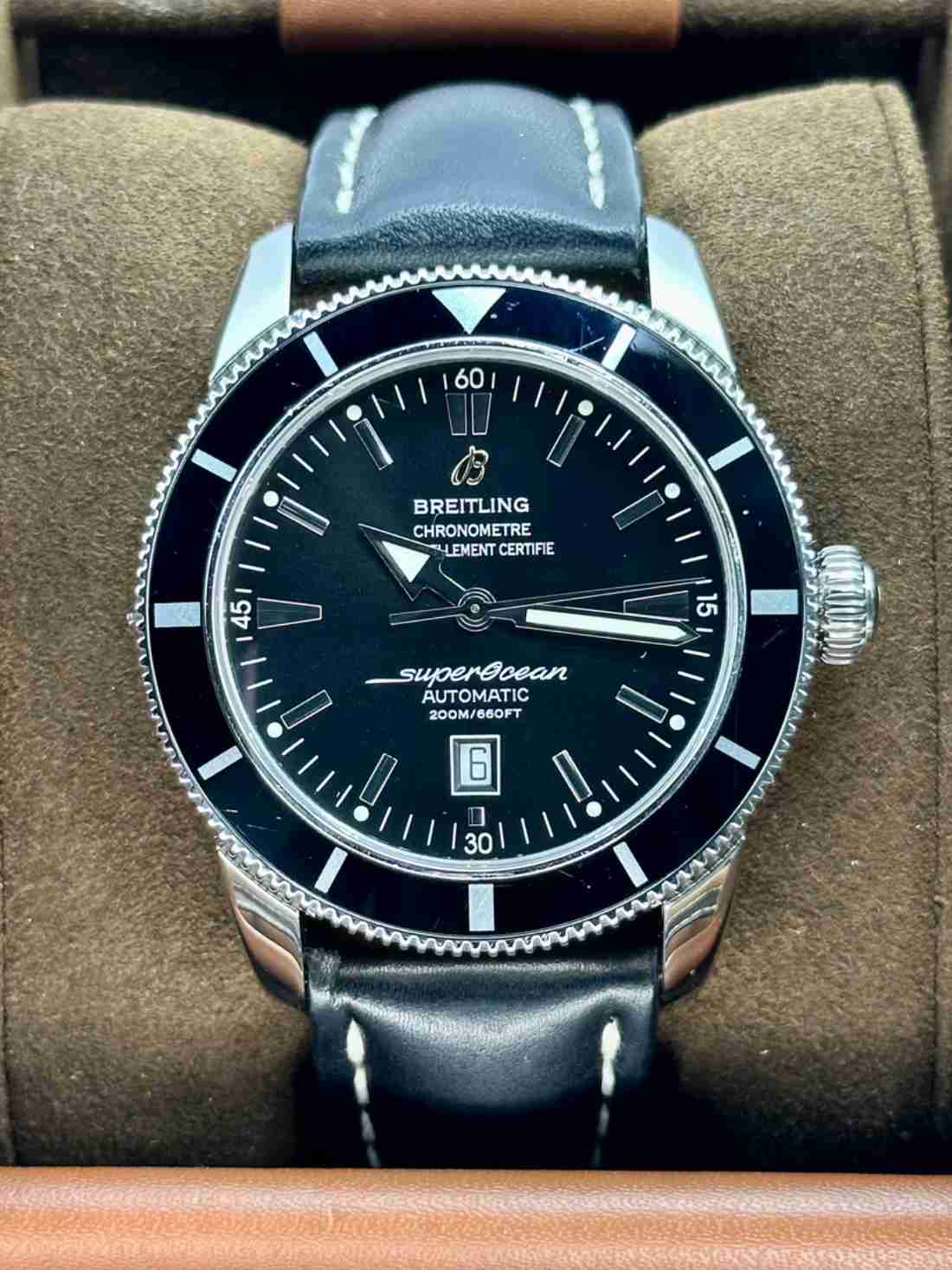 Breitling Superocean Heritage 46mm A17320 Stainless Steel Black Dial