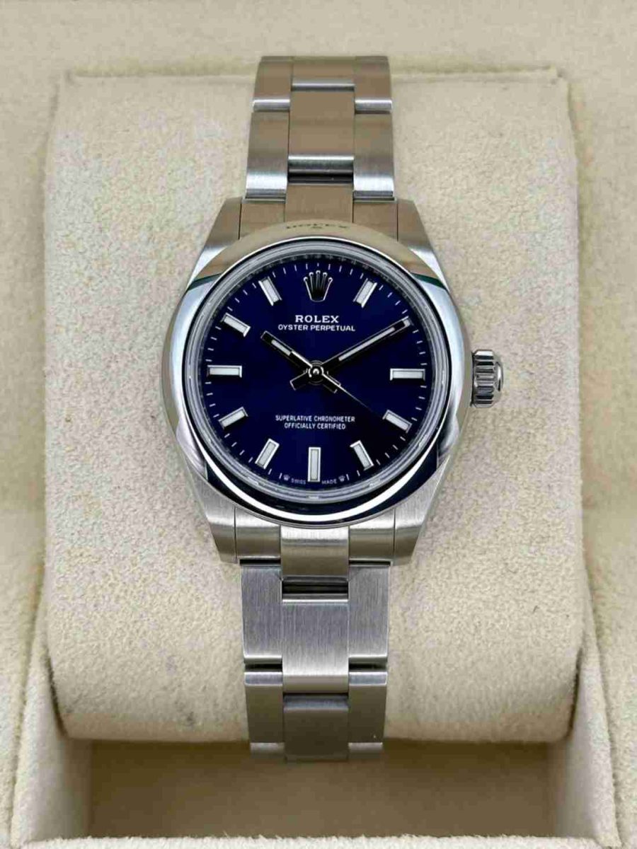 2023 Rolex Ladies Oyster Perpetual 28mm 276200 Oyster Blue Dial