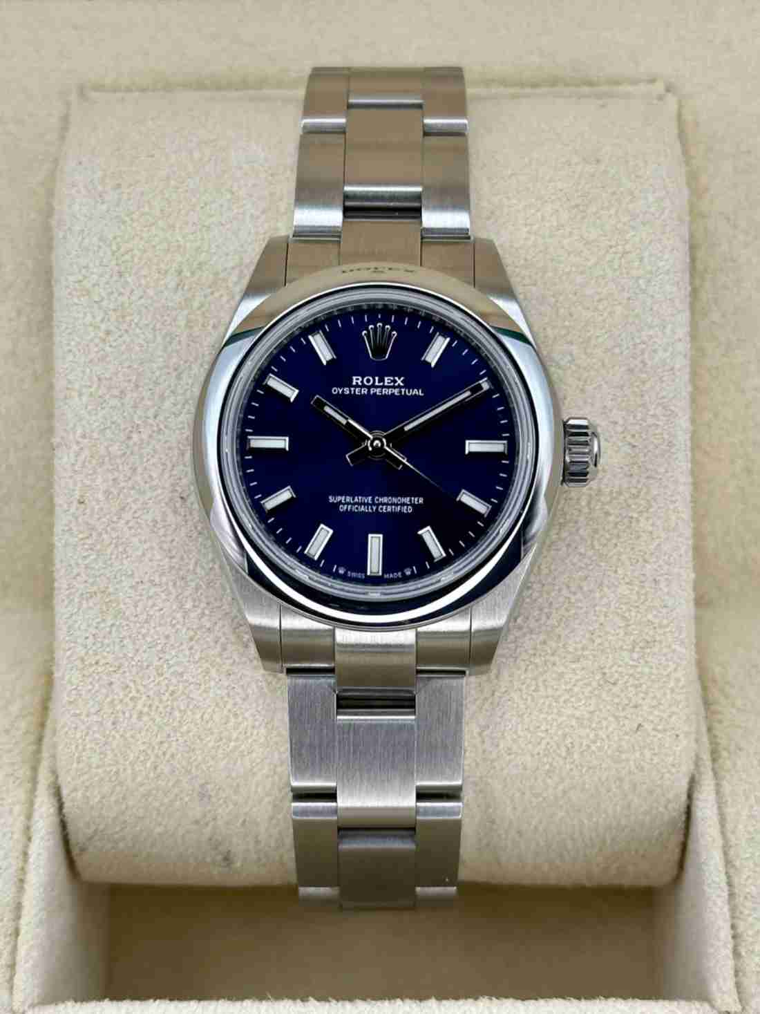 2023 Rolex Ladies Oyster Perpetual 28mm 276200 Oyster Blue Dial