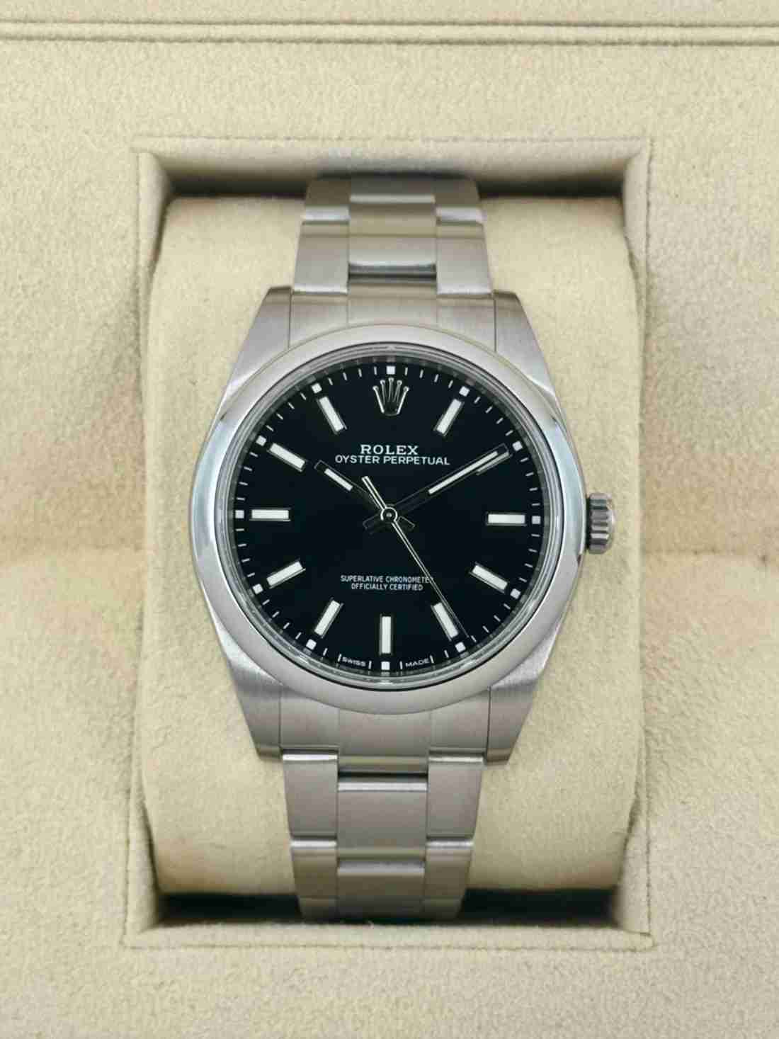 2019 Rolex Oyster Perpetual 39mm 114300 Black Dial