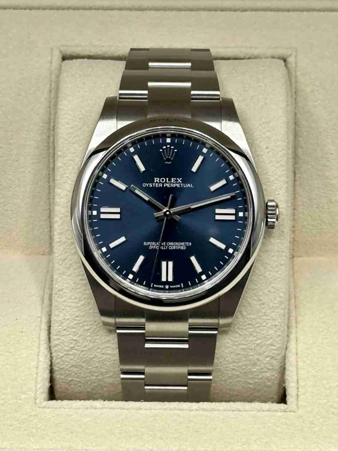 2022 Rolex Oyster Perpetual 41mm 124300 Blue Dial