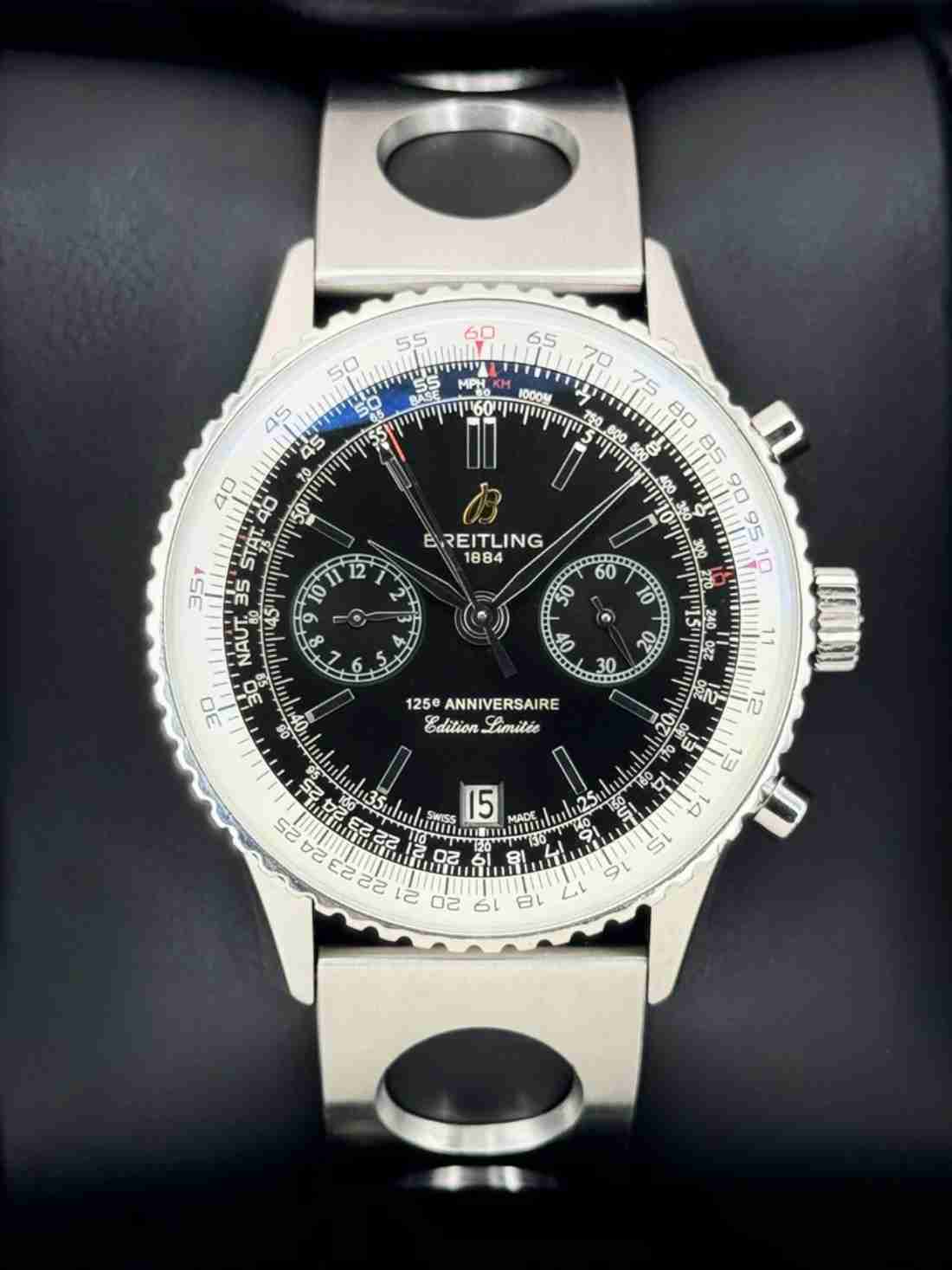 2011 Breitling Navitimer 125th Anniversary 43mm A26322 Stainless Steel Black Dial