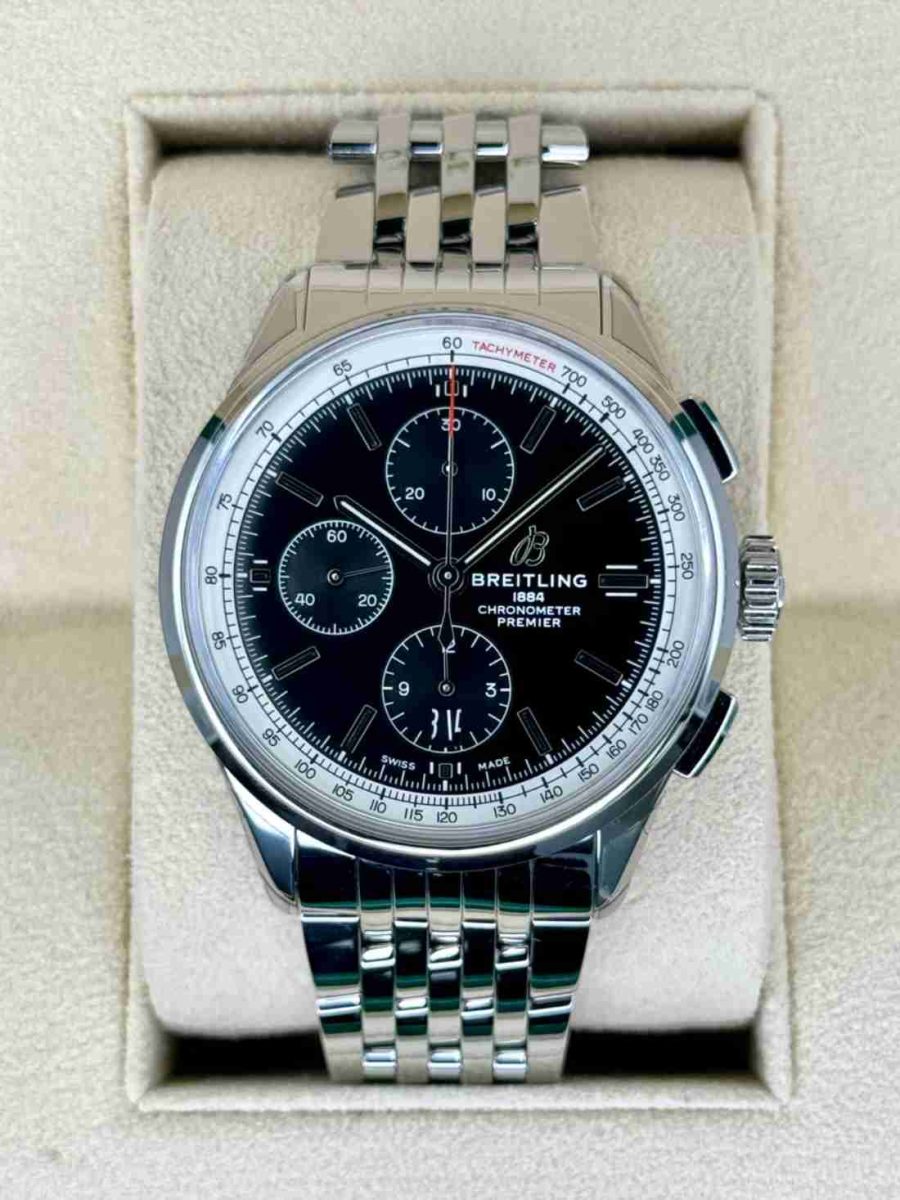 2023 Breitling Premier Chronograph 42mm A13315351B1A1 Steel Black Dial