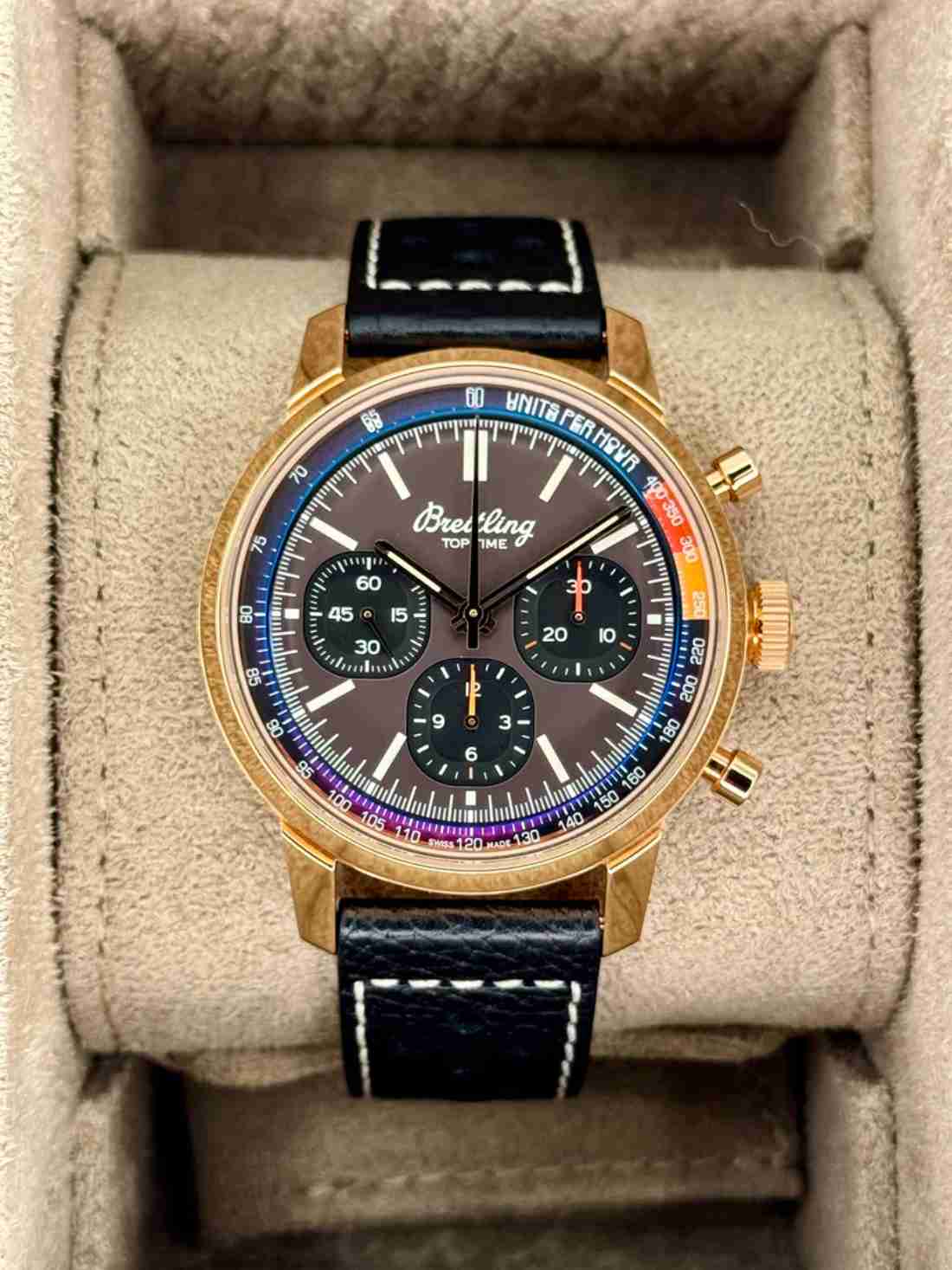 Breitling Top Time B01 41mm RB0176 Rose Gold Brown Dial