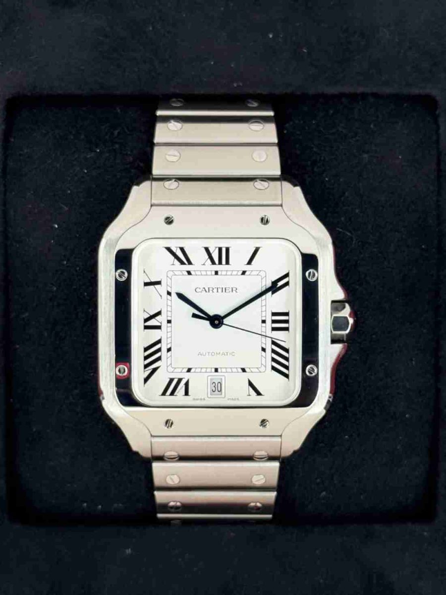 2023 Santos De Cartier 39.8mm WSSA0018 Stainless Steel White Dial