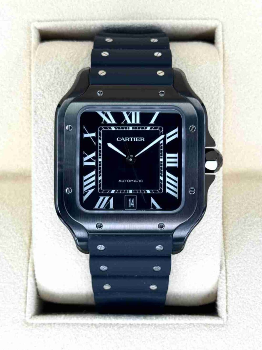 2023 Cartier Santos De Cartier 39.8mm WSSA0039 Steel Black Dial.