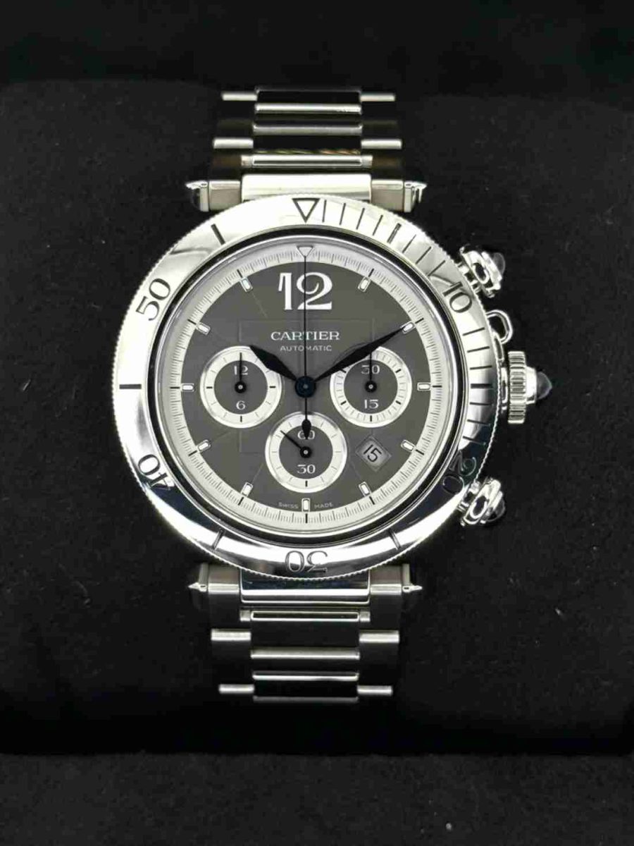 NEW 2023 Cartier Pasha 41mm Wspa0027 Chronograph Grey Dial