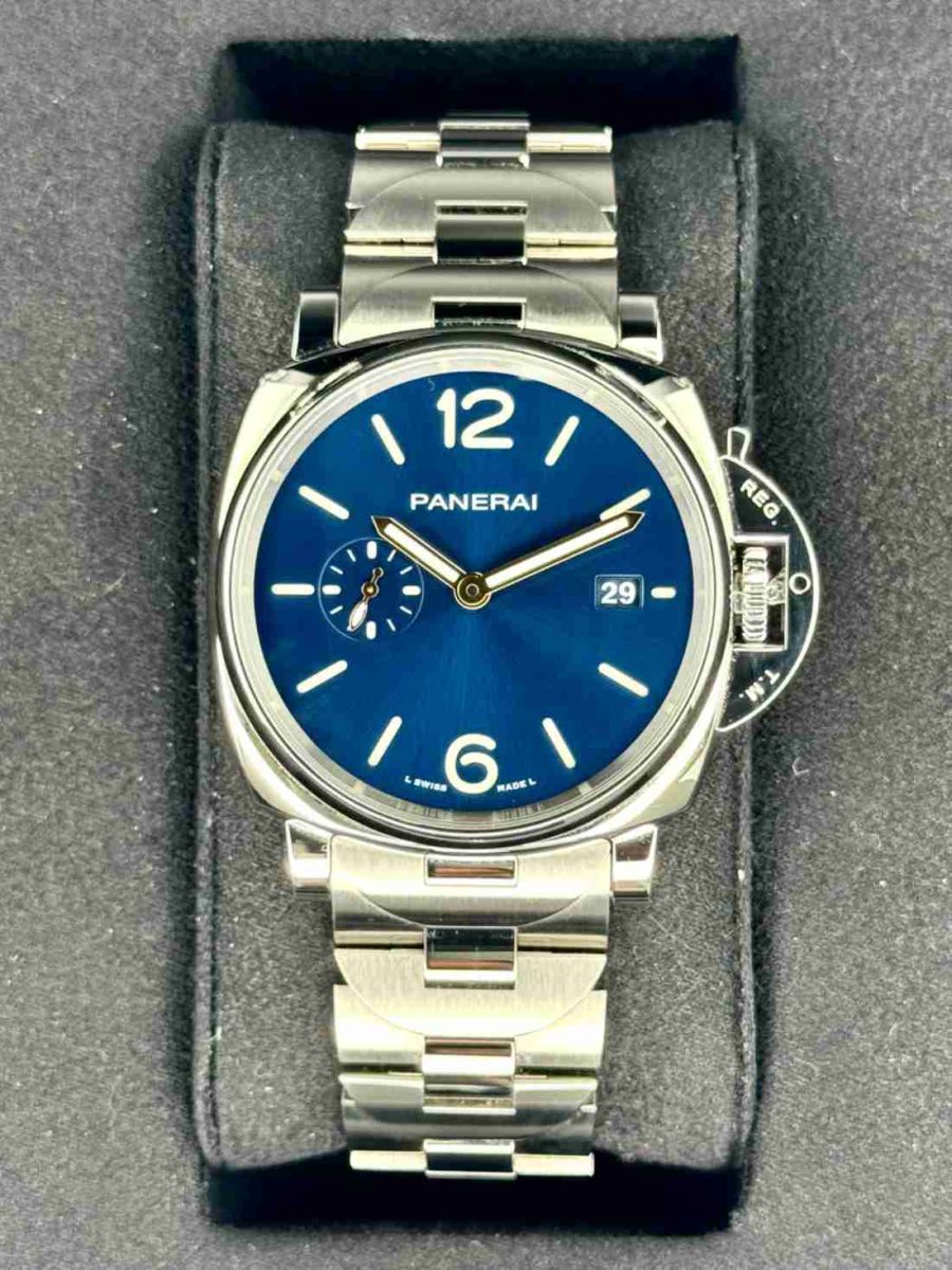 2023 Panerai Luminor Due 42mm PAM01124 Stainless Steel Blue Dial