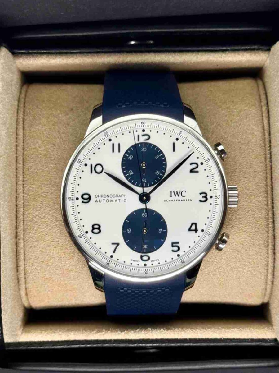 2023 IWC Portuguese Chronograph 41mm IW371620 Stainless Steel White Dial