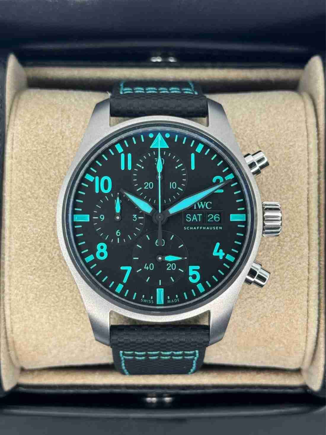 2024 IWC Pilot's Chronograph 41mm IW388108 Titanium Black Dial