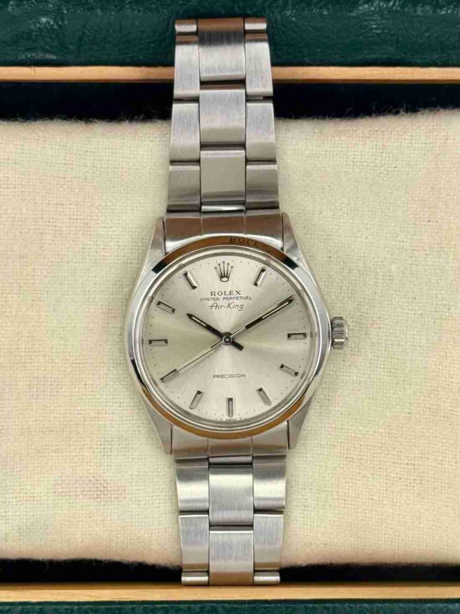 1973 Rolex Air-King 34mm 5500 Stainless Steel Oyster Silver Dial (Collectors Set)