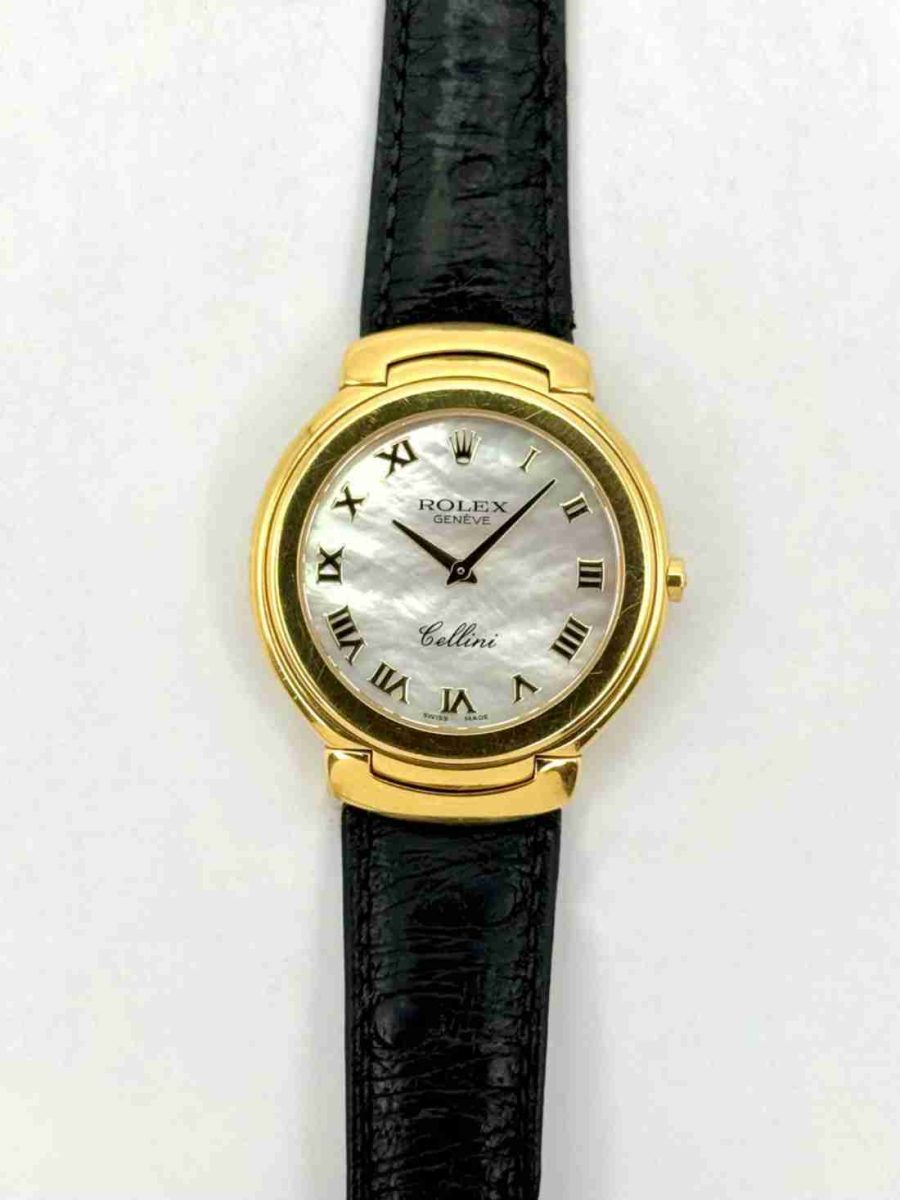 2006 Rolex Cellini 37mm 6623/8 18kt Yellow Gold Mother of Pearl Dial