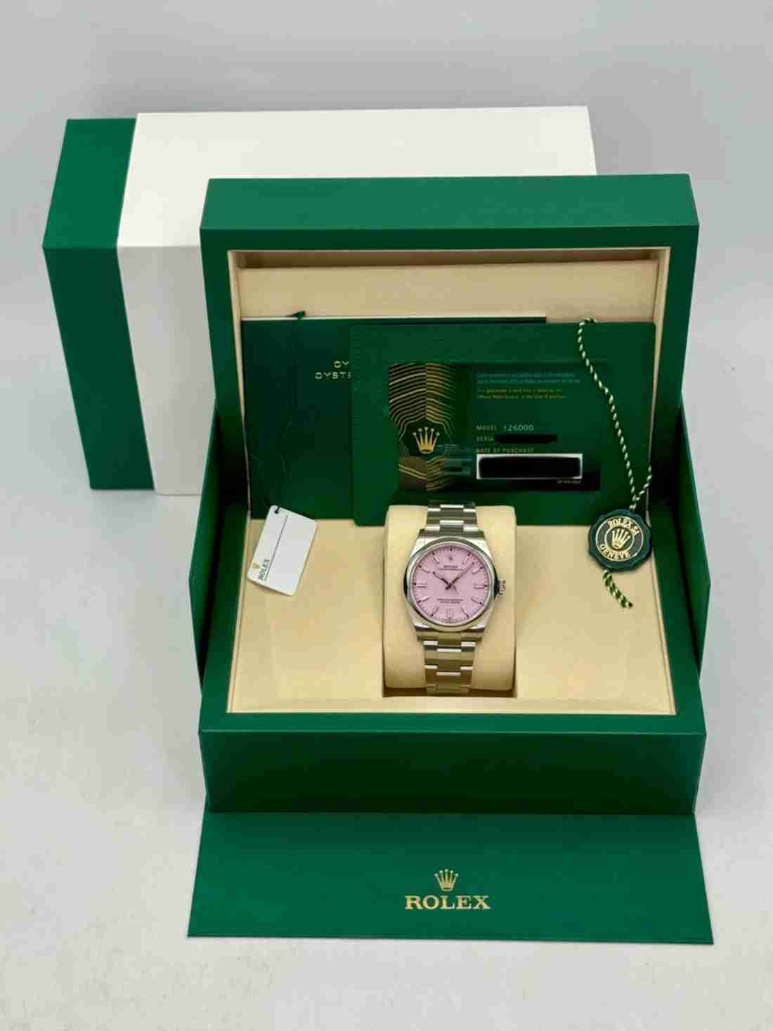 NEW 2026 Rolex Oyster Perpetual 36mm 126000 Candy Pink Dial - Image 5