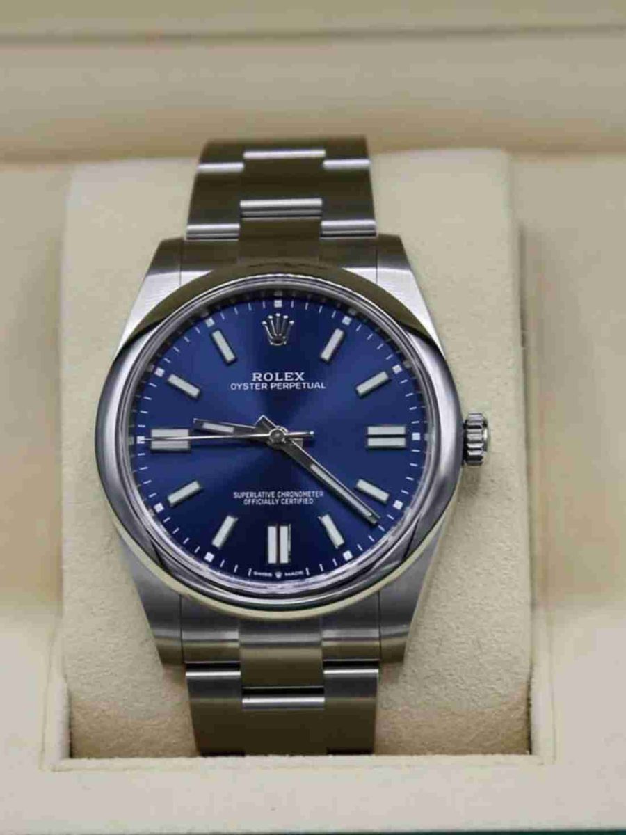 New 2023 Rolex Oyster Perpetual 41mm 124300 Blue Dial