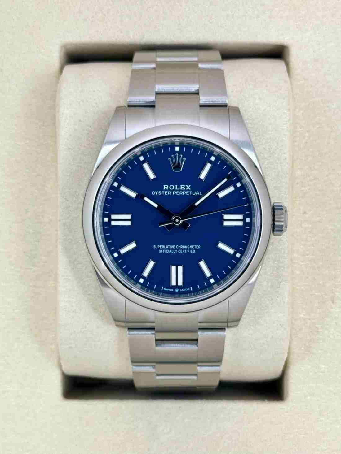 NEW 2025 Rolex Oyster Perpetual 41mm 134300 Med Blue Dial (STICKERED)