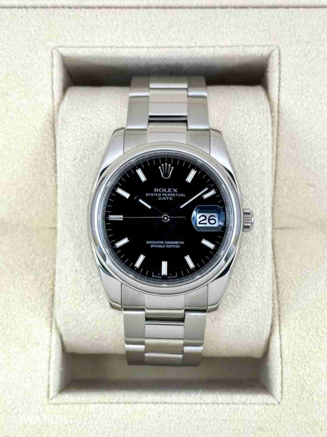 2024 CPO Rolex Oyster Perpetual Date 34mm 115200 Black Dial