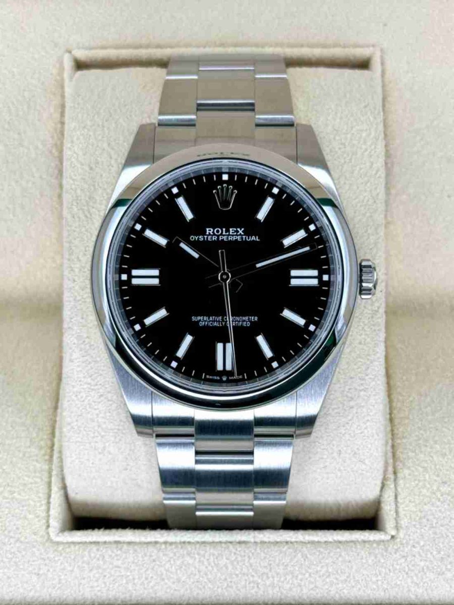 2023 Rolex Oyster Perpetual 41mm 124300 Black Diall