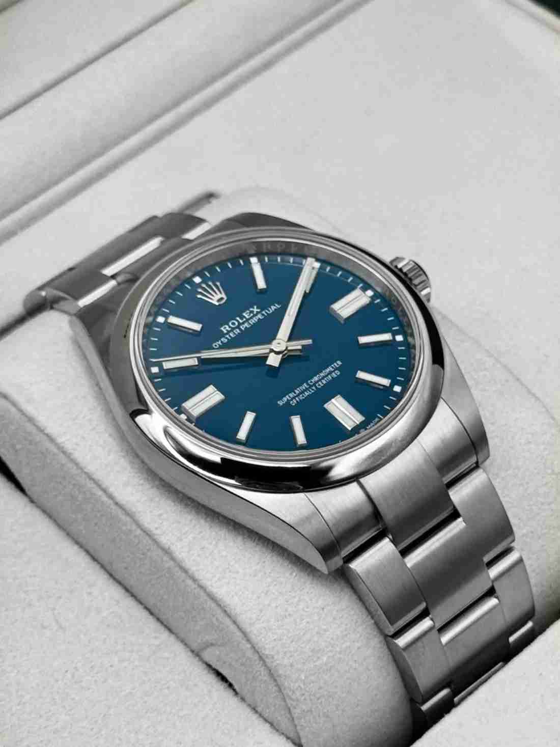 NEW 2025 Rolex Oyster Perpetual 41mm 134300 Med Blue Dial (STICKERED) - Image 4