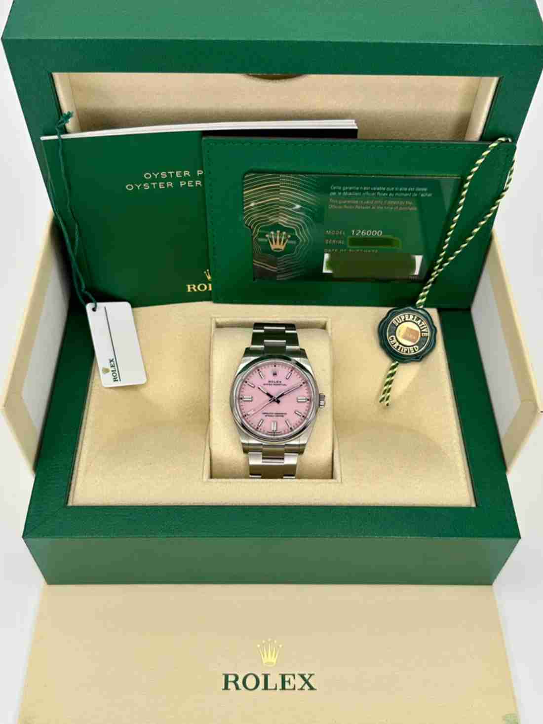 NEW 2025 Rolex Oyster Perpetual 36mm 126000 Candy Pink Dial - Image 5