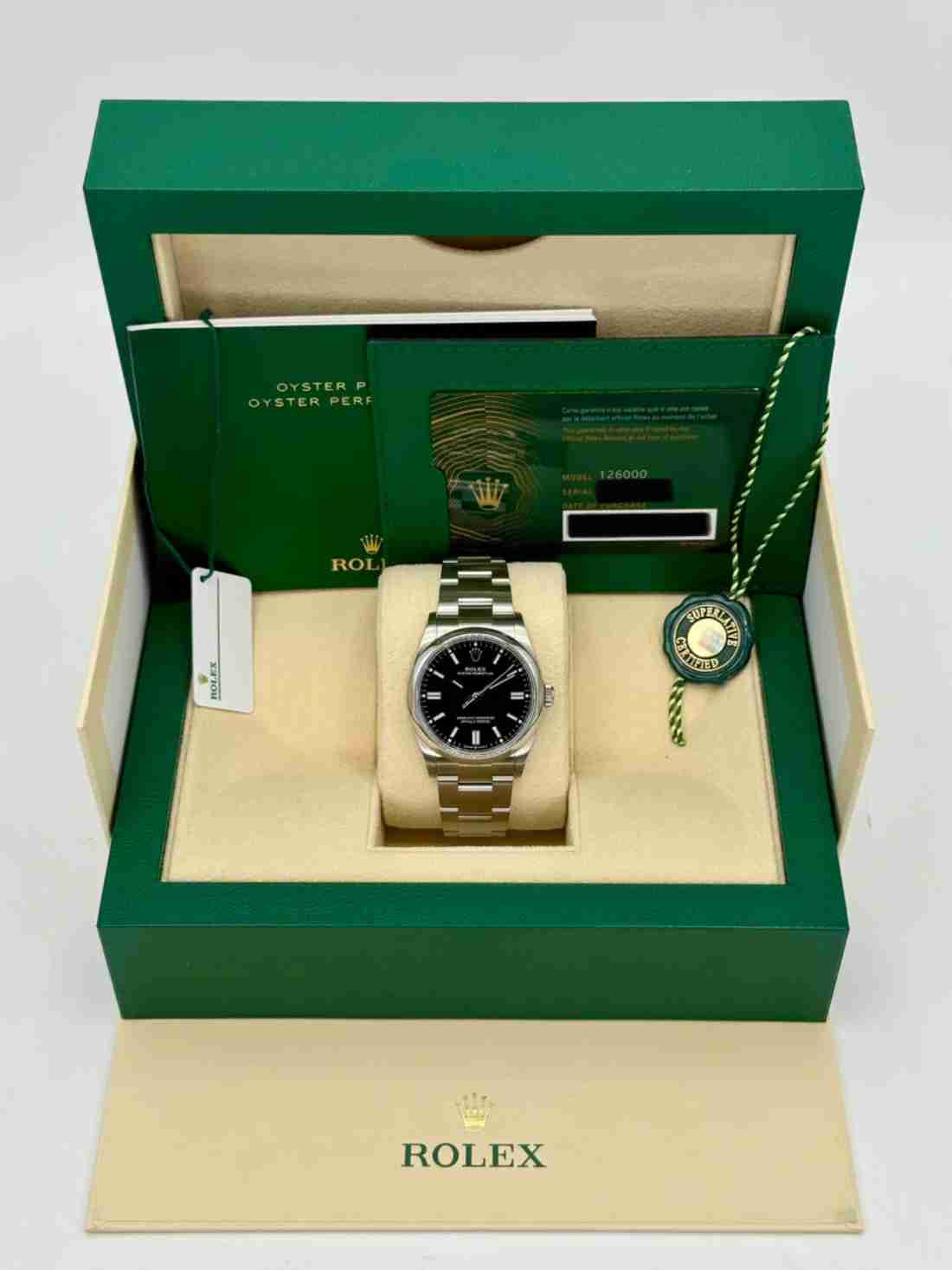 2023 Rolex Oyster Perpetual 36mm 126000 Black Dial - Image 5