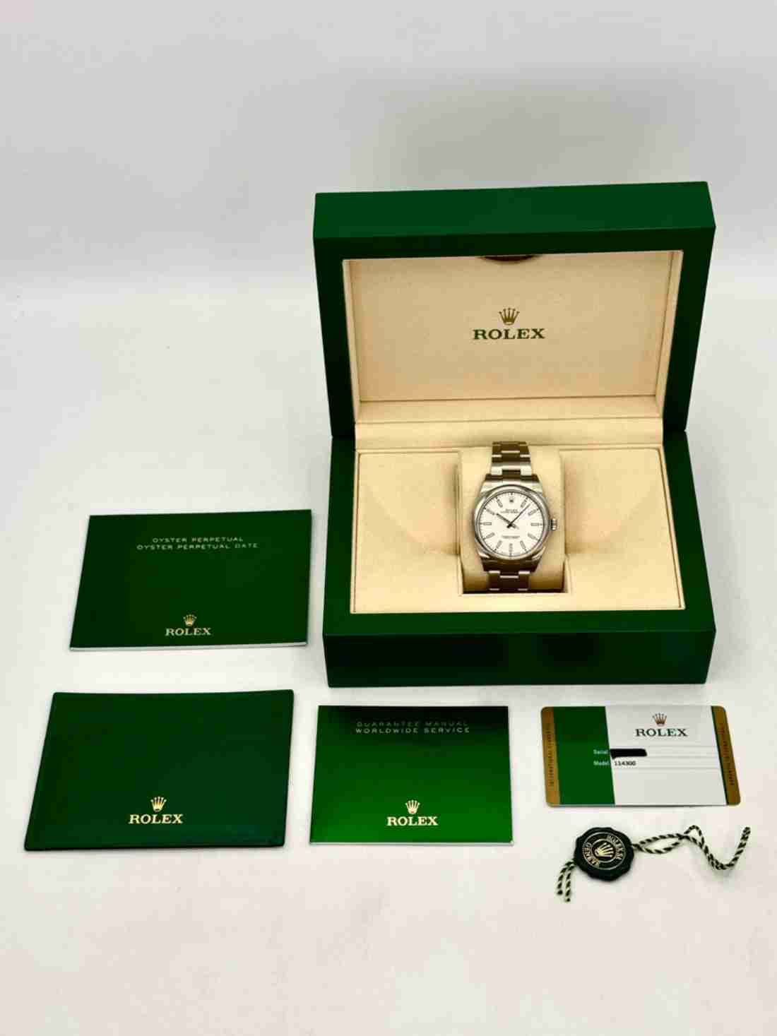 2019 Rolex Oyster Perpetual 39mm 114300 Stainless Steel White Dial - Image 5