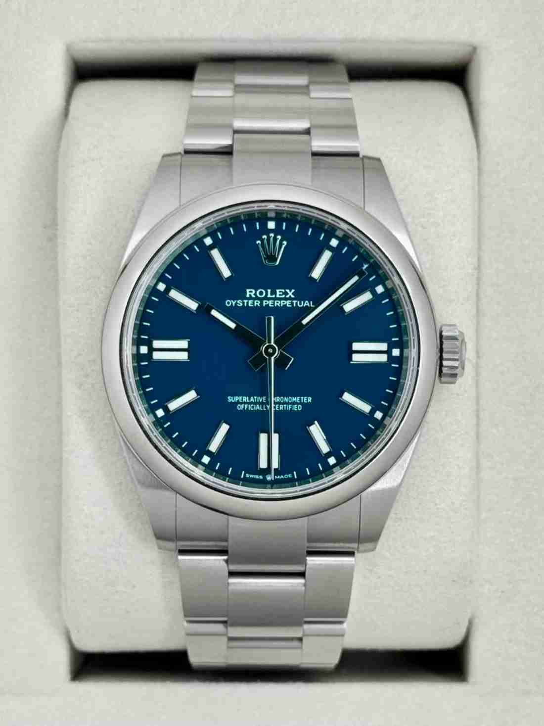 2025 Rolex Oyster Perpetual 41mm 134300 Med Blue Dial