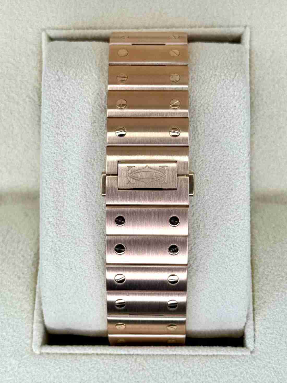 2021 Cartier Santos De Cartier 39.8mm WGSA0018 Rose Gold White Dial - Image 2