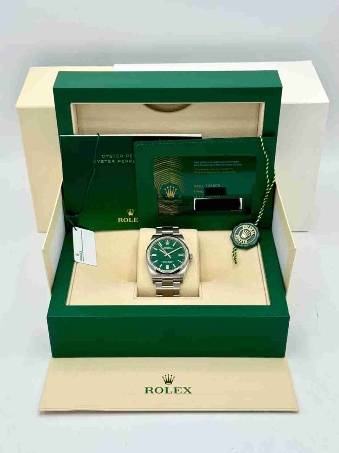 NEW 2025 Rolex Oyster Perpetual 36mm 126000 Green Dial - Image 5