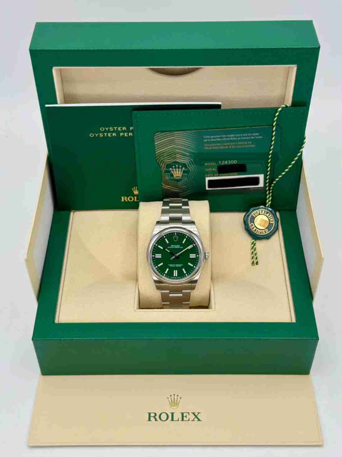 2023 Rolex Oyster Perpetual 41mm 124300 Green Dial - Image 6