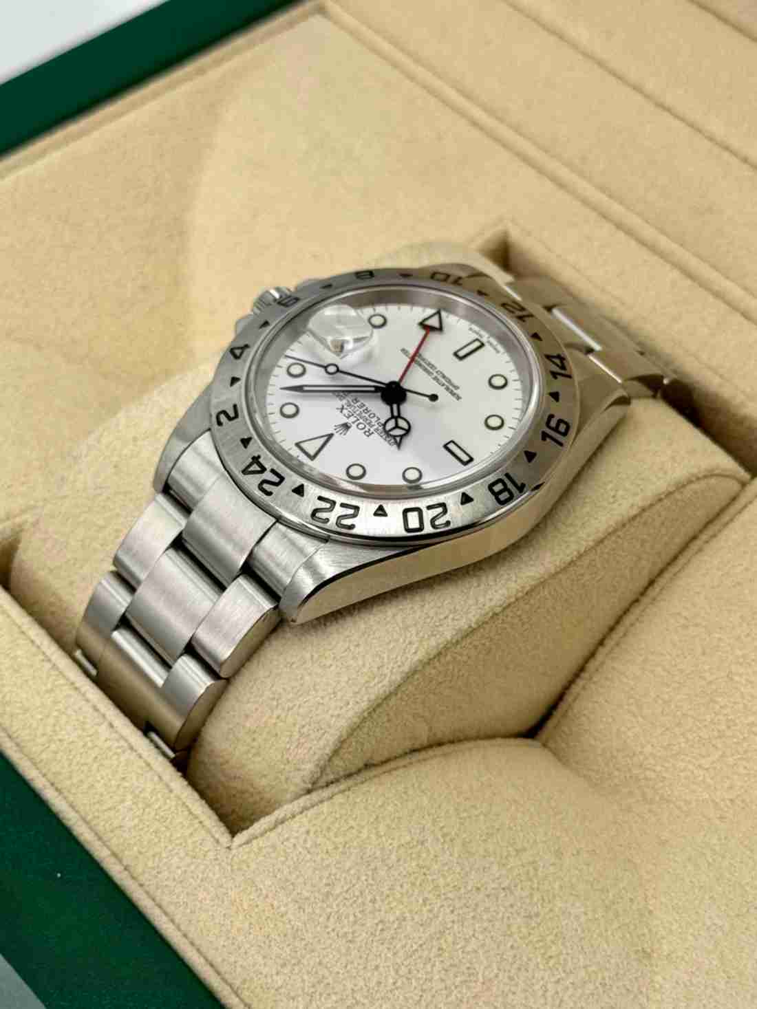 2006 Rolex Explorer II 40mm 16570 Stainless Steel Polar White Dial - Image 3