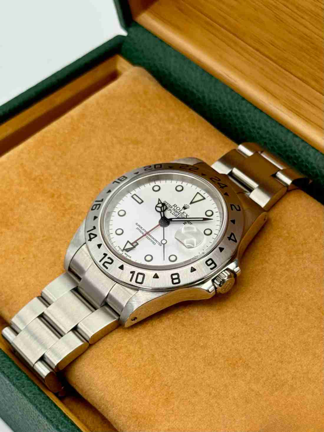 2002 Rolex Explorer II 40mm 16570 Stainless Steel Polar White Dial - Image 3