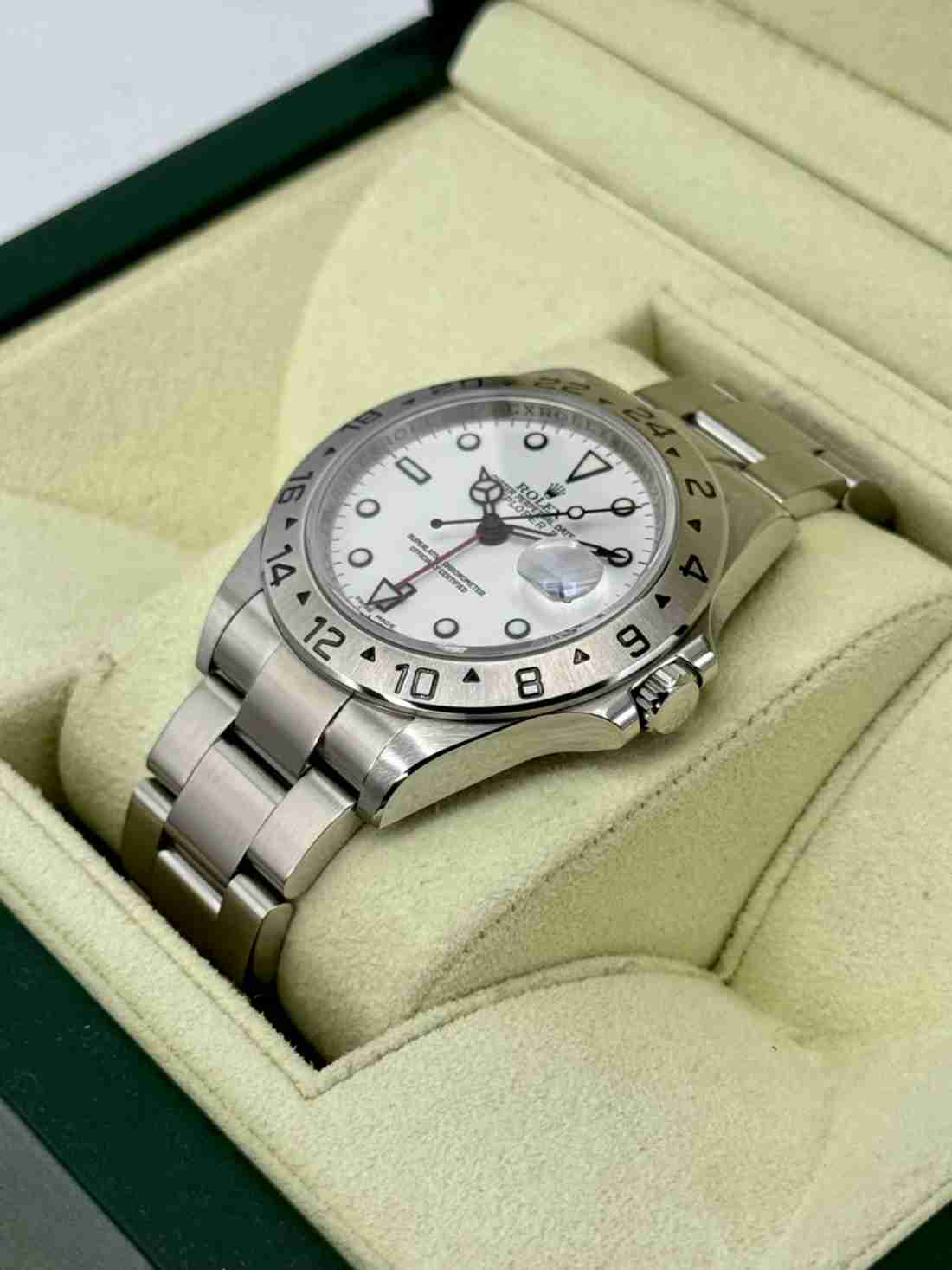 2008 Rolex Explorer II 40mm 16570 Stainless Steel Polar White Dial - Image 3